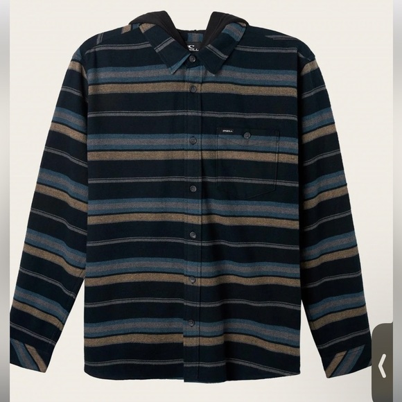 O’Neill Men's Redmond button down with hood - Picture 1 of 8